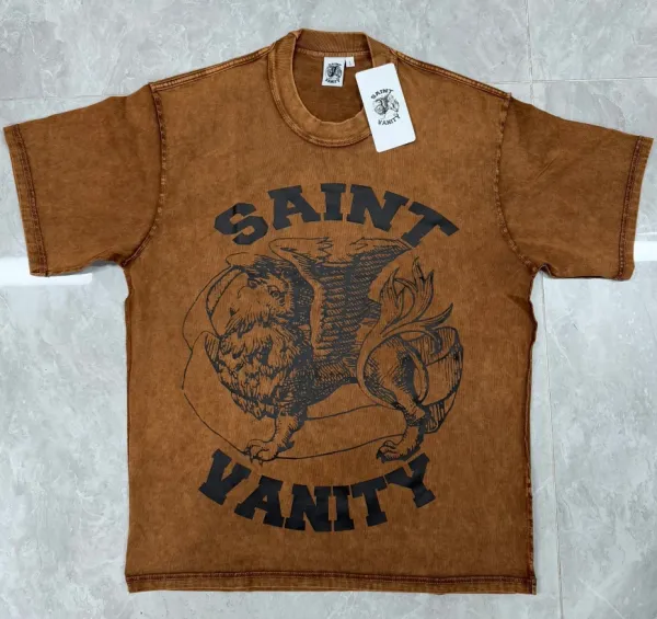 Design Saint Vanity Graphic Print Red T-Shirt T-Shirts - 16