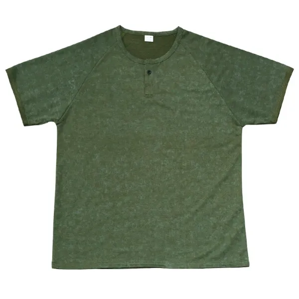 Design Henley T-Shirt Army Green T-Shirt - 19