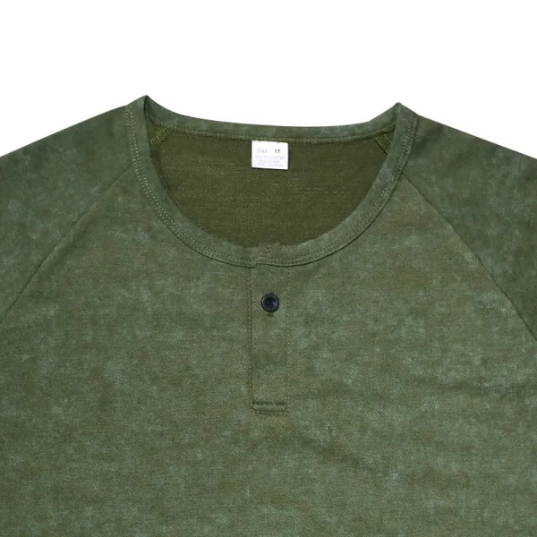 Design Henley T-Shirt Army Green T-Shirt - 21