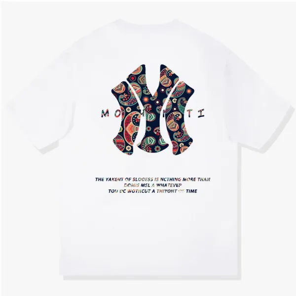 Design Paisley NY Logo T-Shirt White - 3