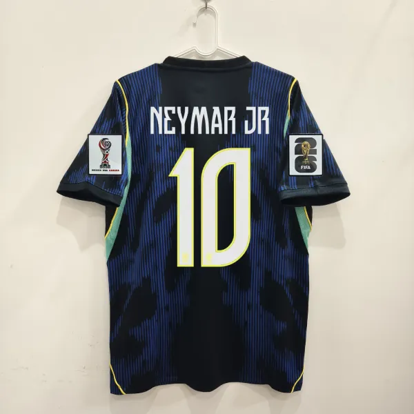 Paris Saint-Germain Neymar Jr 2018 FIFA World Cup Away Jersey Navy Blue - 12