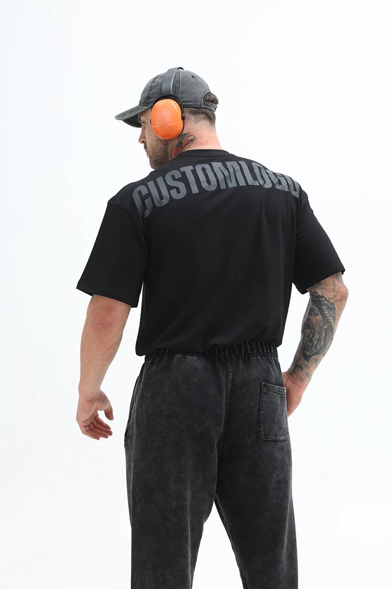 Design Basic Crew Neck Black T-Shirt - 22