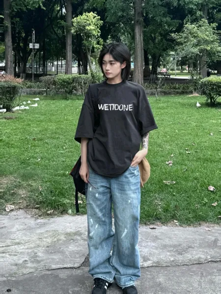 Design WE11DONE 1506 Black Graphic T-Shirt T-Shirts - 23