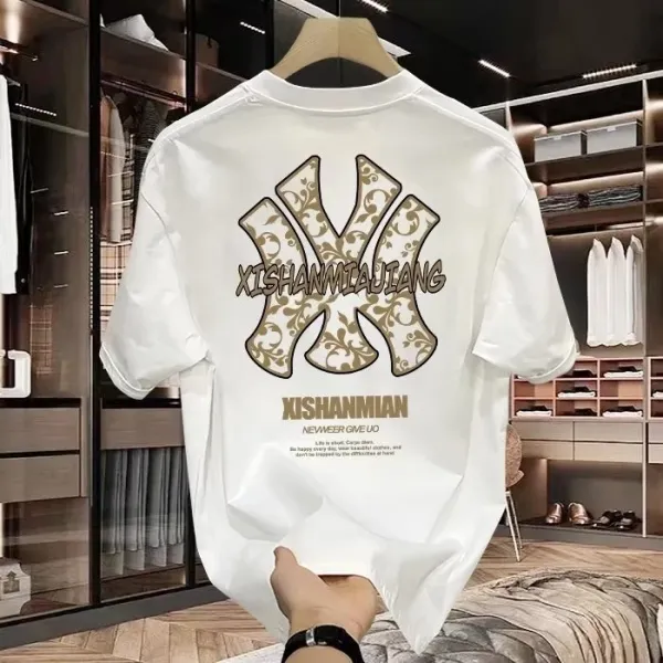 Design Xishanmian T-Shirt Black Gold Graphic Tee T-Shirts - 5