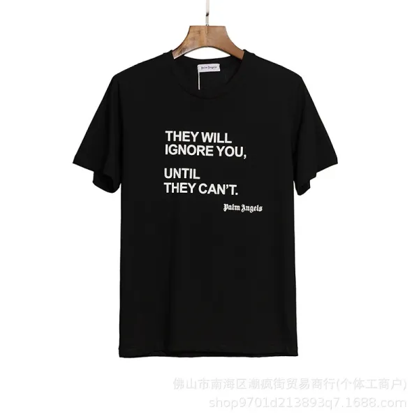 Palm Angels They Will Ignore You Black T-Shirt - 1