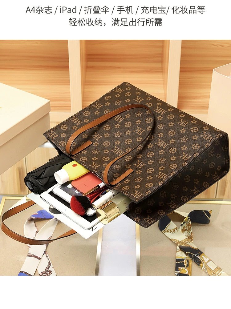 Michael Kors Logo Print Tote Bag Brown - 13