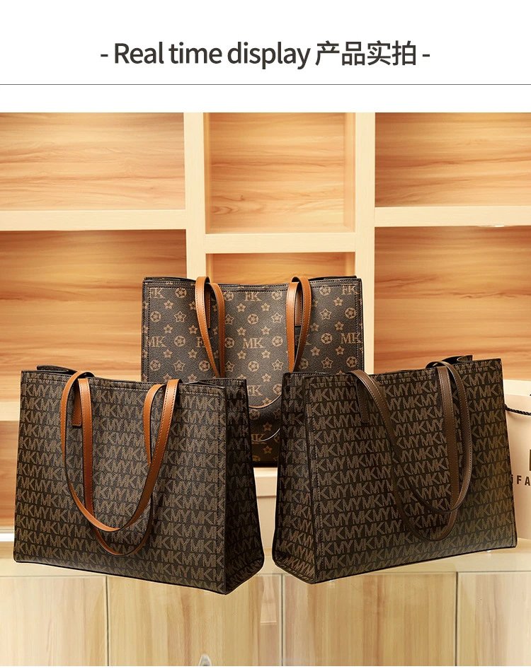 Michael Kors Logo Print Tote Bag Brown - 21
