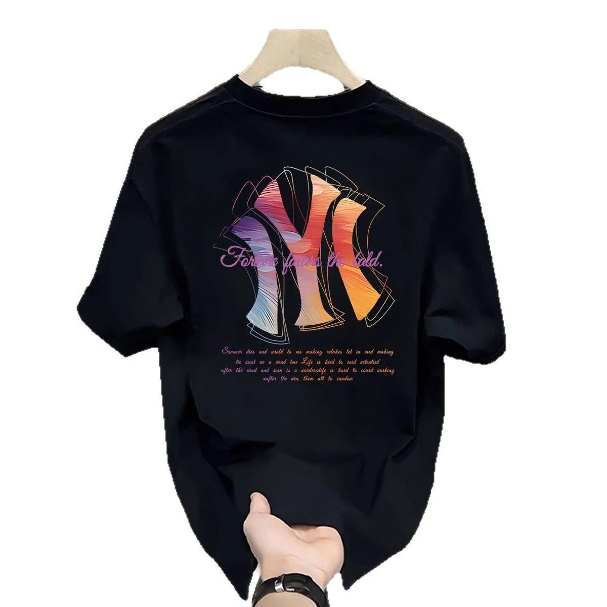 Design NY Gradient Logo Graphic T-Shirt Black - 16