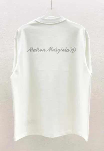Maison Margiela Tabi Logo Embroidered Black T-Shirt - 22