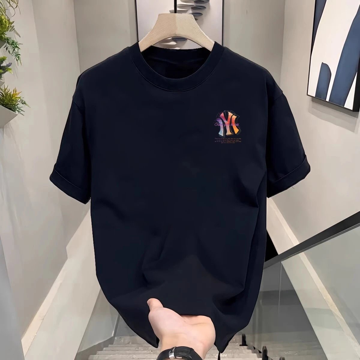 Design NY Gradient Logo Graphic T-Shirt Black - 3