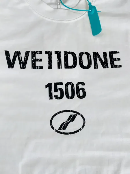 Design WE11DONE 1506 Black Graphic T-Shirt T-Shirts - 38