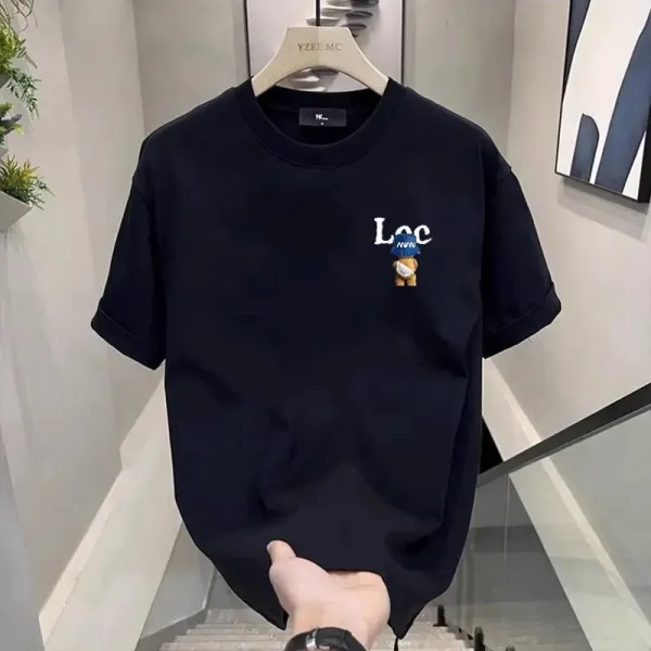 Design Loc Bear Graphic Print White T-Shirt - 9