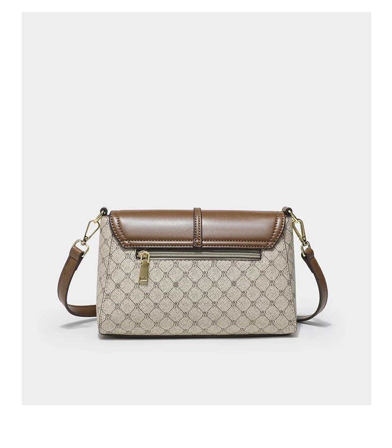 Design Luyis & Monlisa Crossbody Bag Beige Monogram Print Shoulder Bag Crossbody Bags - 21