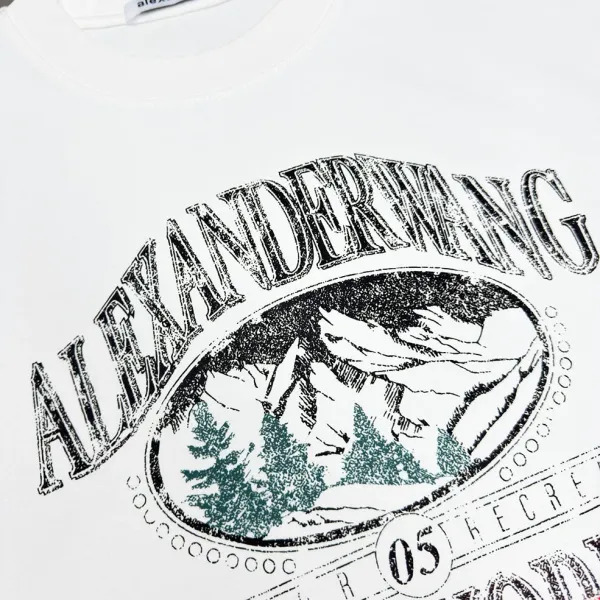 Alexander Wang Logo Neck T-Shirt White T-Shirt - 29
