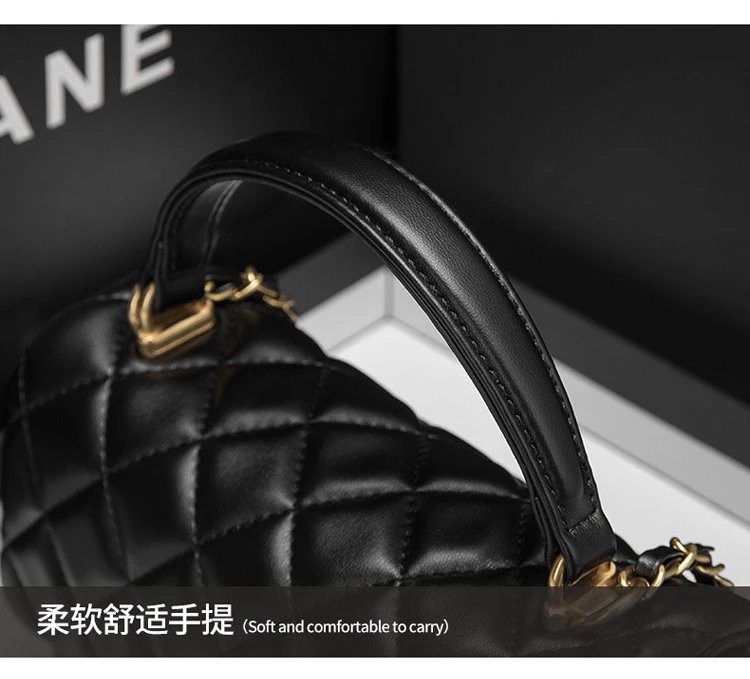 Chanel Mini Flap Bag Black Quilted Leather Chain Shoulder Bag - 21