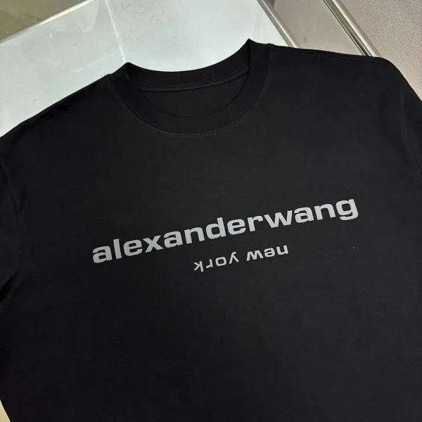 Alexander Wang Logo Neck T-Shirt White T-Shirt - 49