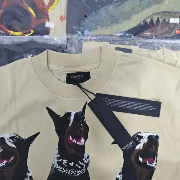 Represent Thoroughbred Dogs Beige T-Shirt - 17