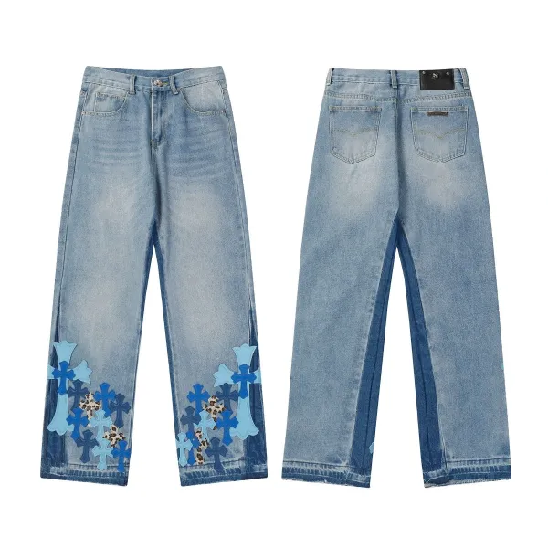 Chrome Hearts Cross Patch Black Jeans - 5