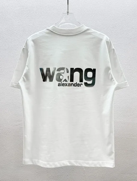 Alexander Wang Logo Neck T-Shirt White T-Shirt - 15
