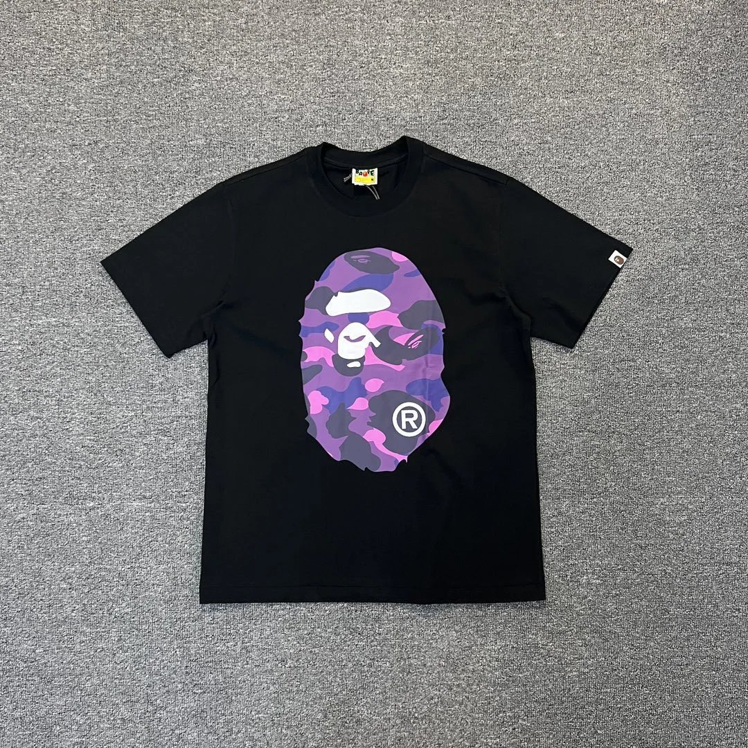 A Bathing Ape Camo Big Ape Head Black T-Shirt - 3