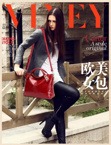Design Patent Leather Hobo Bag Black Handbag - 11