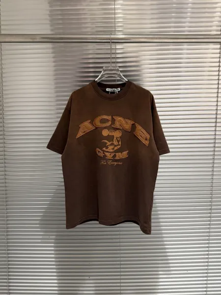Acne Studios Heart Logo Oversized T-Shirt Pink - 7