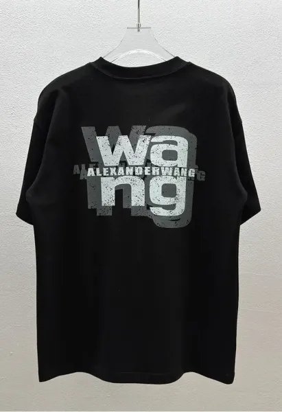 Alexander Wang Logo Neck T-Shirt White T-Shirt - 44
