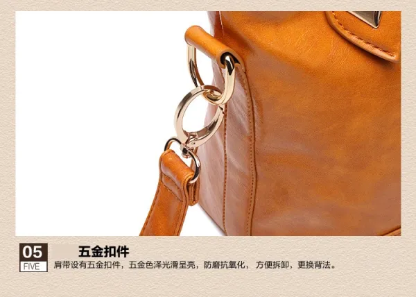 Design Patent Leather Hobo Bag Black Handbag - 36