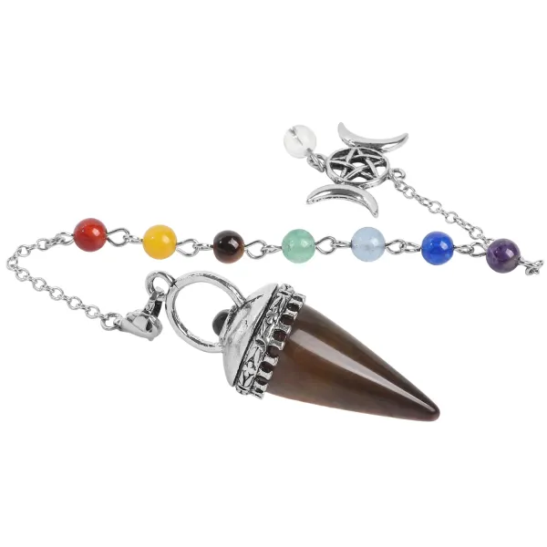 Design Chakra Pendulum Necklace Multicolor Jewelry - 9