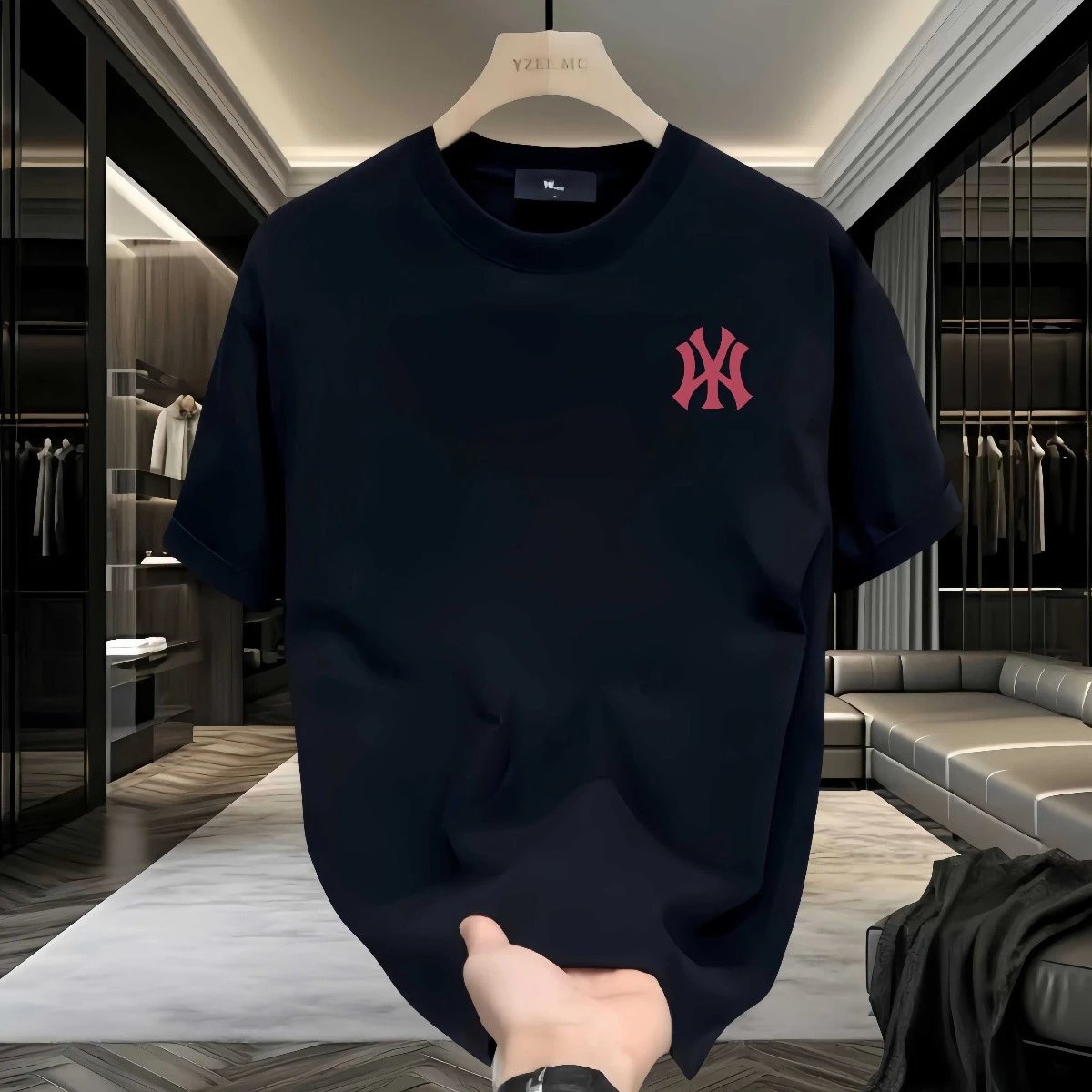 Design PGXY-ROSE Floral Logo Graphic Black T-Shirt T-Shirts - 15