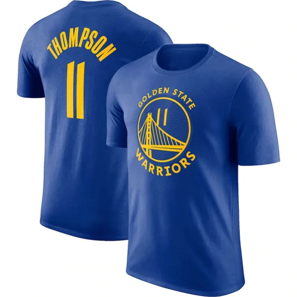 Golden State Warriors Klay Thompson #11 Navy Blue T-Shirt - 1