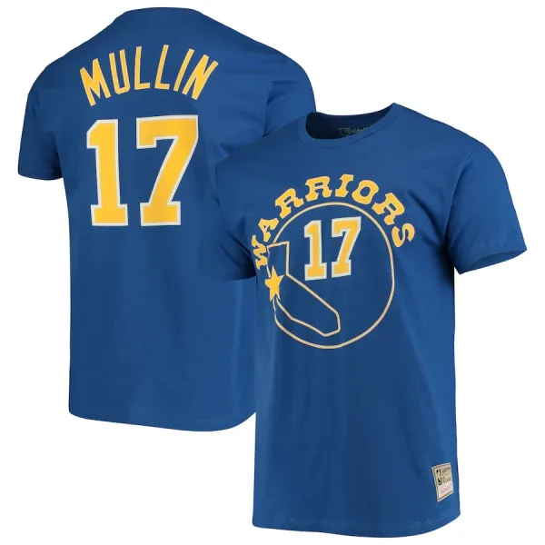 Mitchell & Ness Chris Mullin Golden State Warriors Retro Jersey T-Shirt Navy - 1