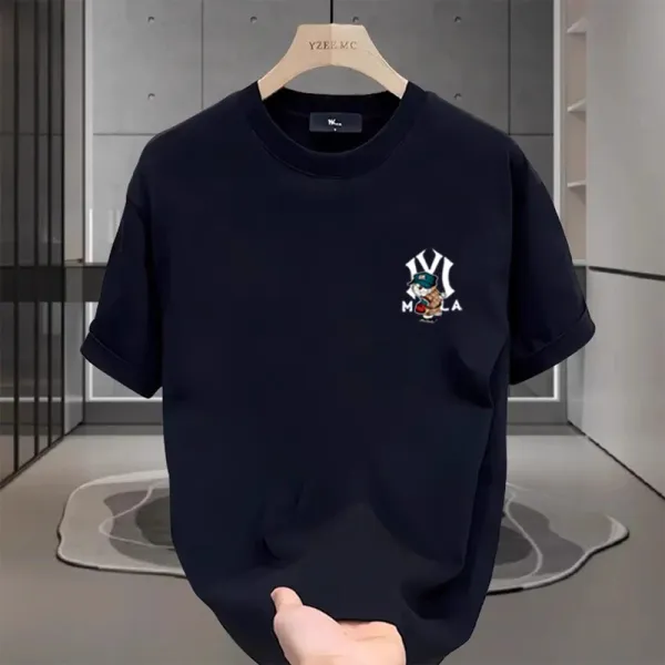 Design YZEE MC x MLB New York Yankees Mickey Mouse Graphic T-Shirt White T-Shirts - 12