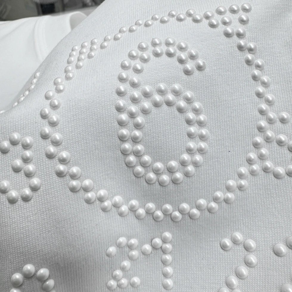 Maison Margiela Logo Embroidered T-Shirt White and Black - 11