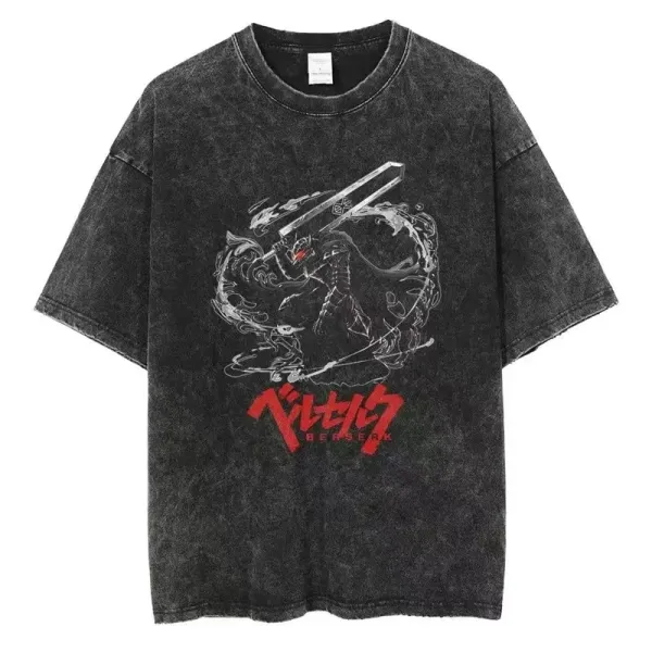 Design Berserk x Studio Nue Acid Wash T-Shirt Black T-Shirts - 1