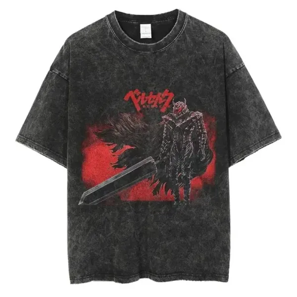 Design Berserk Graphic Acid Wash T-Shirt - 1