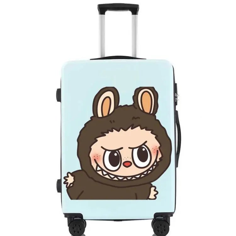 Design Custom Sticker-Decorated Hardshell Carry-On Suitcase Beige Travel Bag Travel Bags - 6
