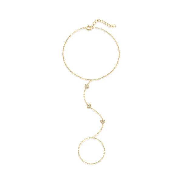 Design Heart Chain Hand Chain Bracelet Gold Jewelry - 9