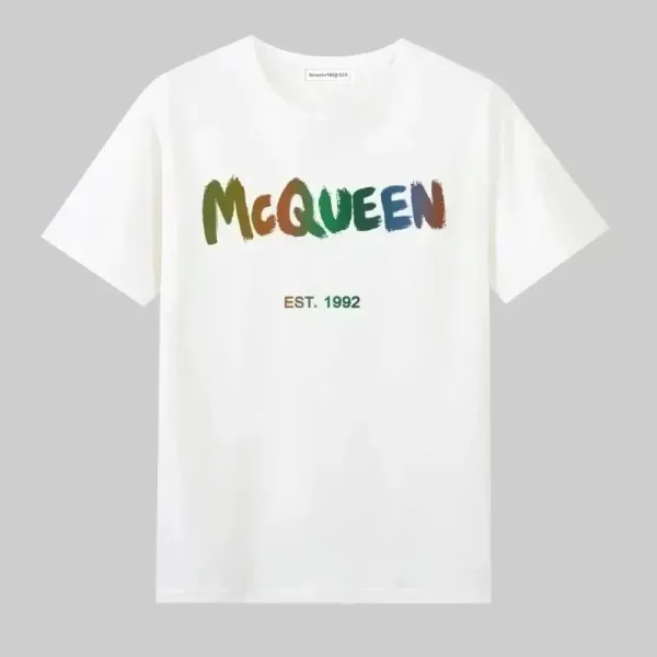 Alexander McQueen Rainbow Logo Black T-Shirt - 5