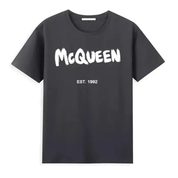 Alexander McQueen Rainbow Logo Black T-Shirt - 3