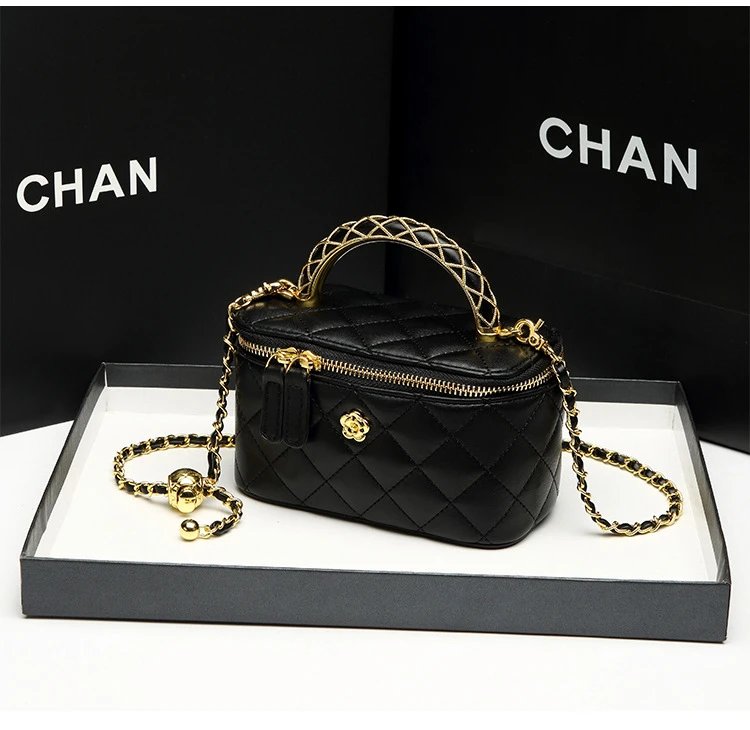 Chanel Coco Handle Black Quilted Leather Chain Handbag - 17