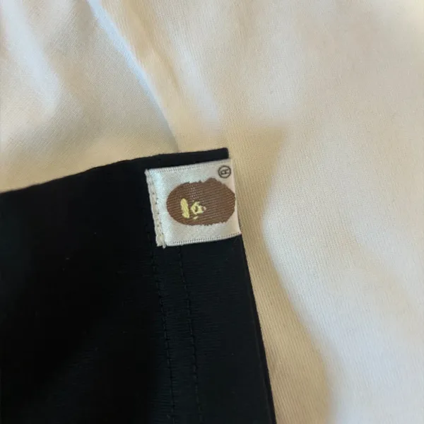 A Bathing Ape BAPE Logo Graphic White T-Shirt - 4