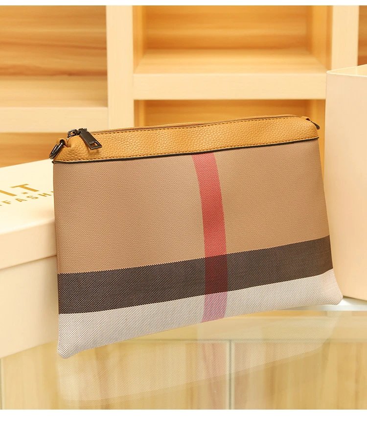 Burberry Check Tote Bag and Pouch Set Beige Multicolor Handbags - 18