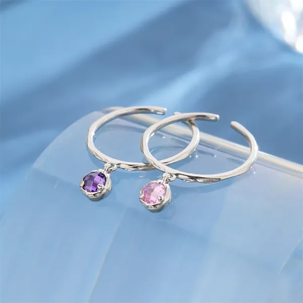 Design S925 Sterling Silver Multi-Stone Cluster Ring Silver Jewelry - 23