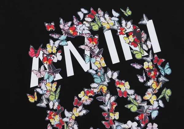 Amiri Butterfly Logo Print White T-Shirt - 12