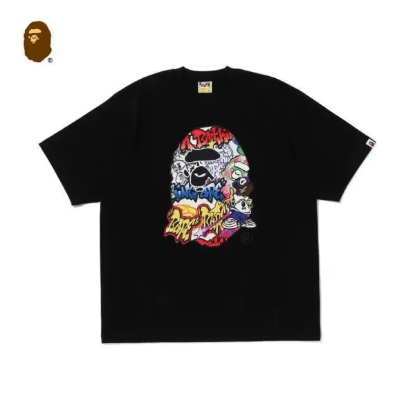 A Bathing Ape Multi-Logo Print White T-Shirt - 22