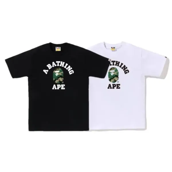 A Bathing Ape Multi-Logo Print White T-Shirt - 24