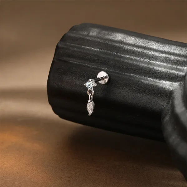Design S925 Sterling Silver Cross Pendant Ear Cuff Jewelry - 45