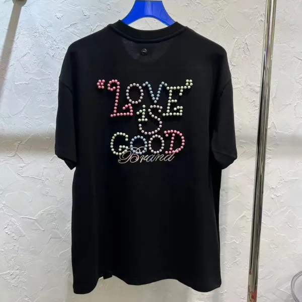 GCDS The Universe Couldn't Keep a Secret Rhinestone Embellished White T-Shirt - 41