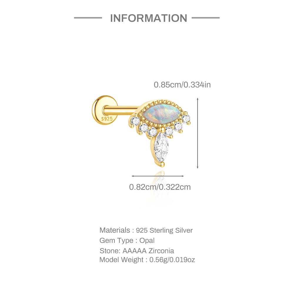 Design S925 Sterling Silver Dolphin Cartilage Earring Jewelry - 14
